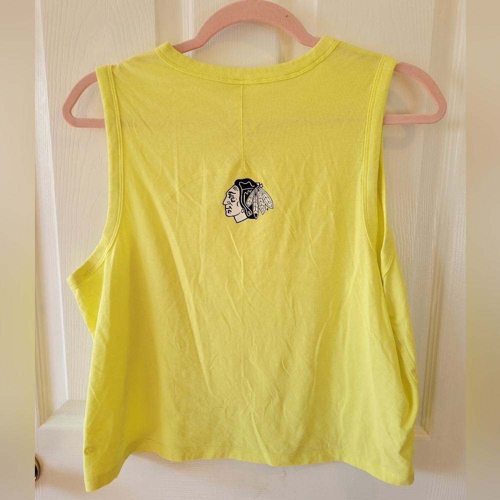 Lululemon Athletica Official Chicago Blackhawks Yellow Graphic Tank Top